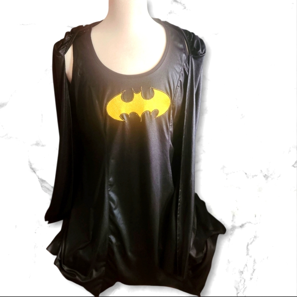 Batgirl Tank Dress with Cape Costume. Womens Size Med/Large - W/accessories